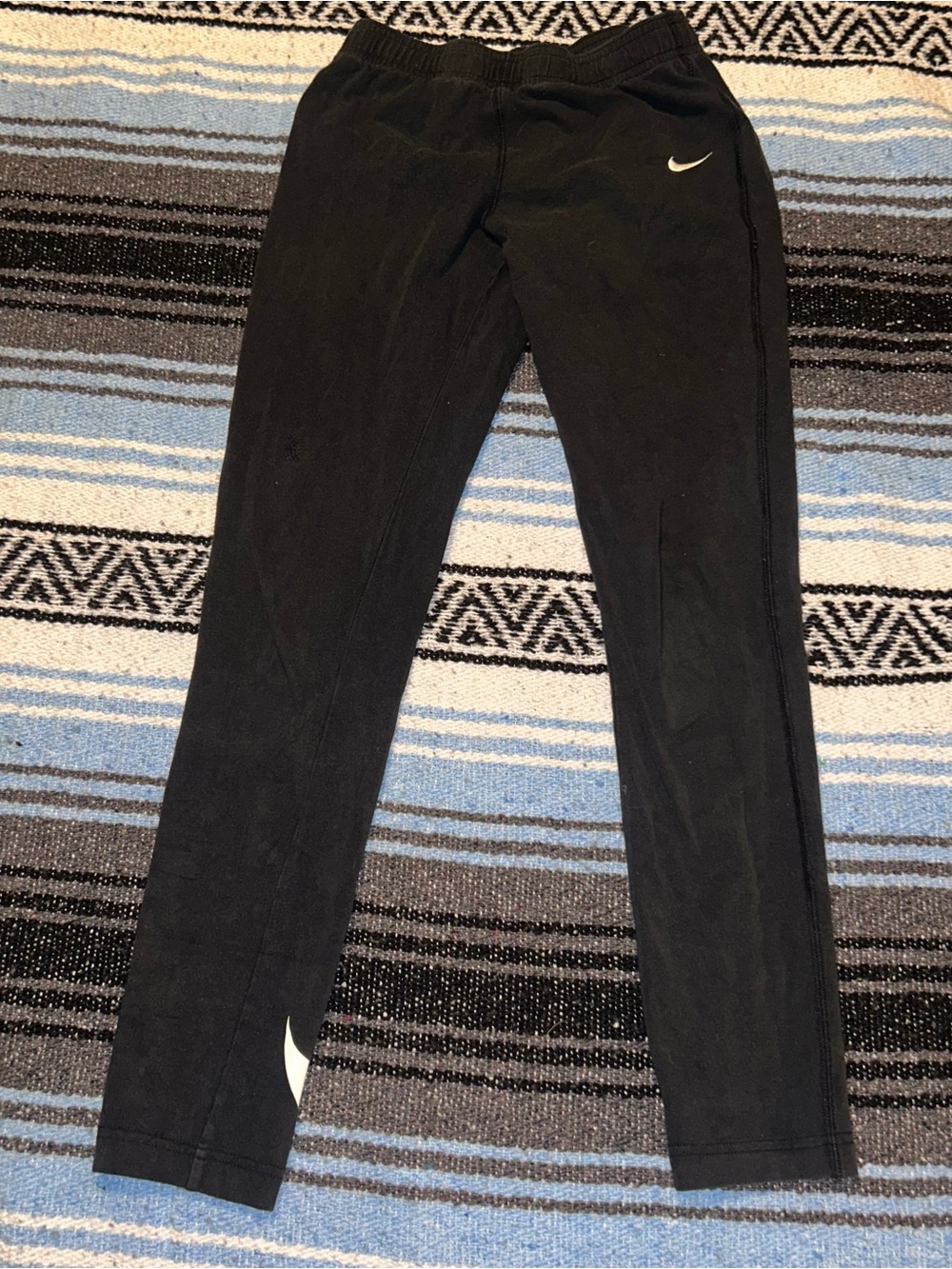 Nike Black Leggings with White Swoosh Detail